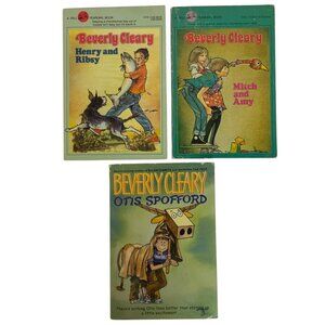 Vintage Beverly Cleary Book Lot Of 3 Henry Ribsy Mitch Amy Otis Spofford